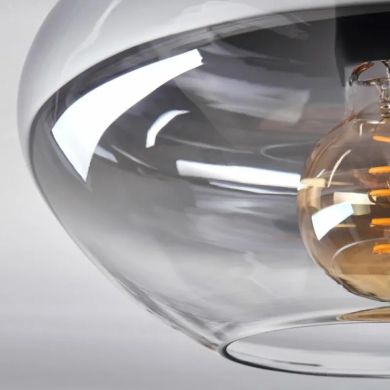 Suspension Verre Fumé-hofstein Mertola Plafonnier Clair, Fumé, 1 lumière