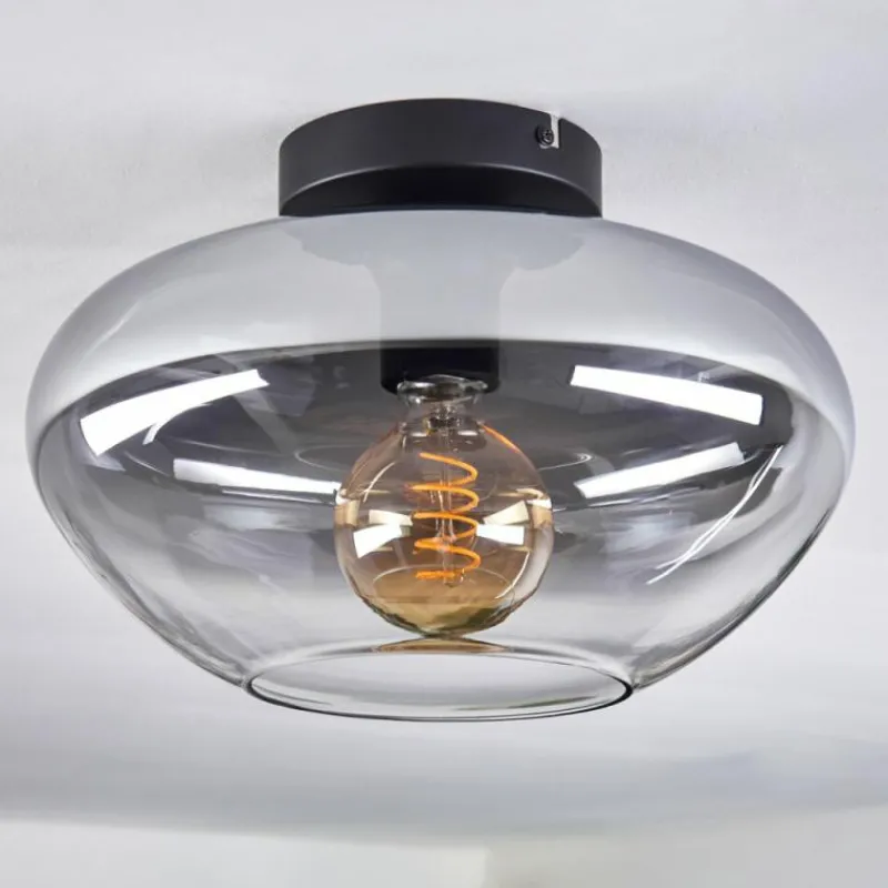 Suspension Verre Fumé-hofstein Mertola Plafonnier Clair, Fumé, 1 lumière