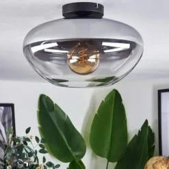 hofstein Mertola Plafonnier Clair, Fumé, 1 lumière