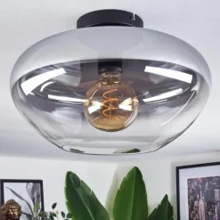 hofstein Mertola Plafonnier Clair, Fumé, 1 lumière