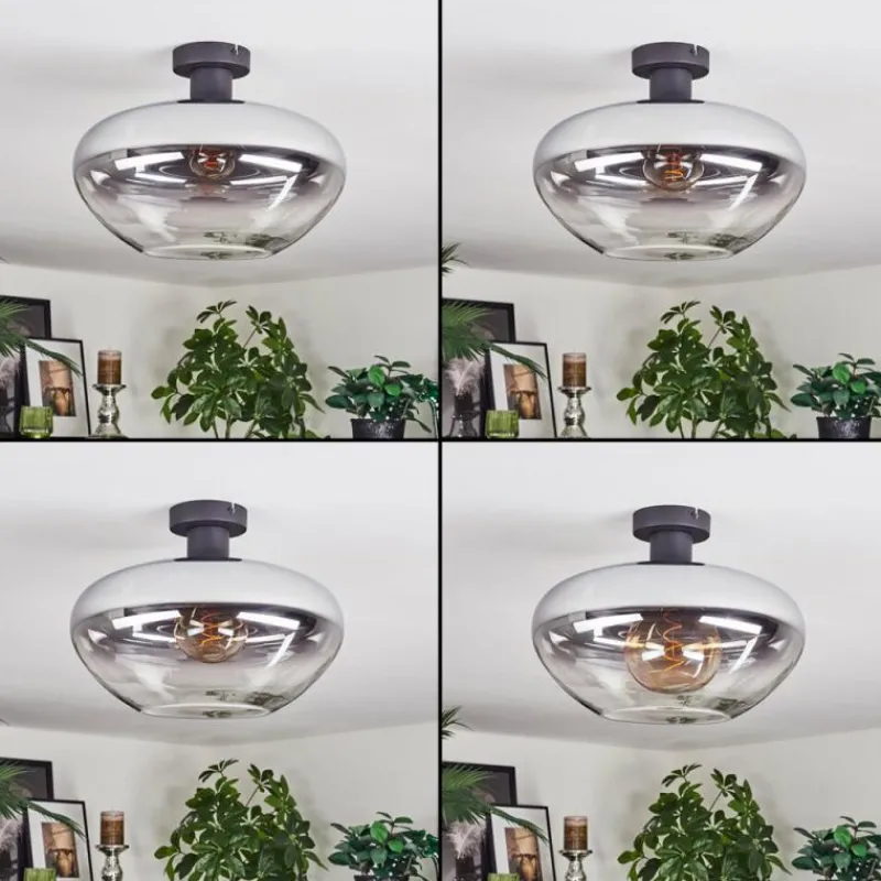 Suspension Verre Fumé-hofstein Mertola Plafonnier Clair, Fumé, 1 lumière