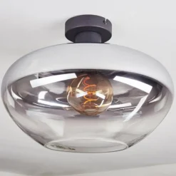 Suspension Verre Fumé-hofstein Mertola Plafonnier Clair, Fumé, 1 lumière