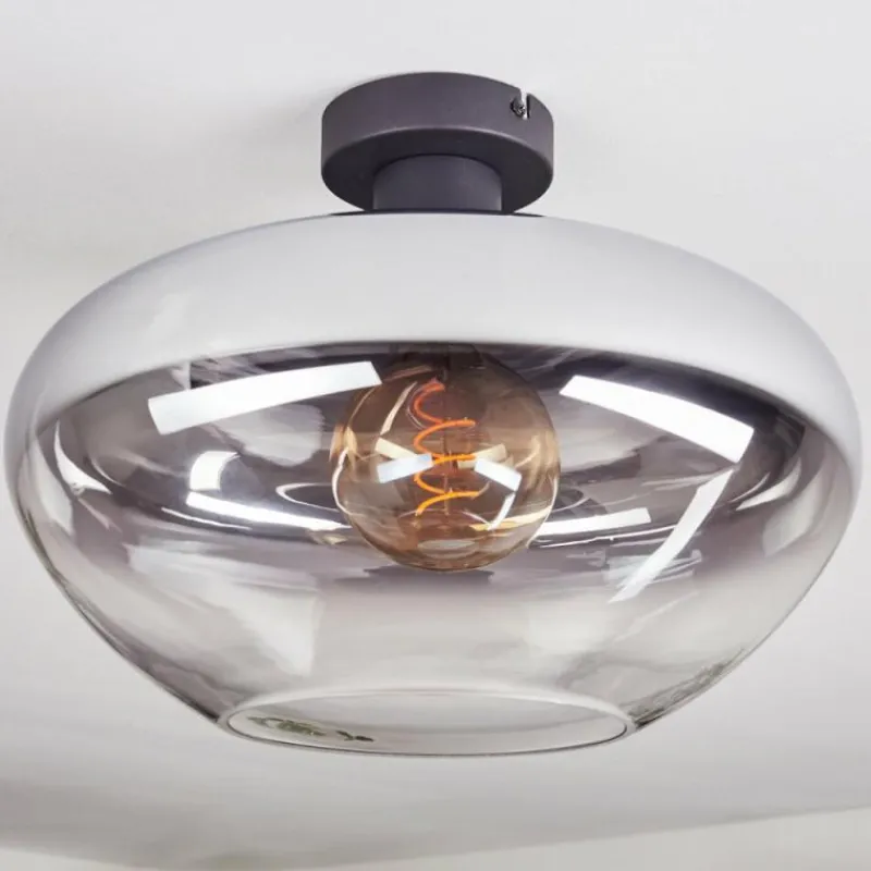 Suspension Verre Fumé-hofstein Mertola Plafonnier Clair, Fumé, 1 lumière