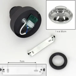hofstein Mertola Plafonnier Clair, Fumé, 1 lumière