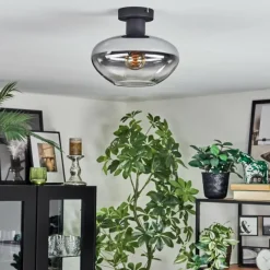 hofstein Mertola Plafonnier Clair, Fumé, 1 lumière