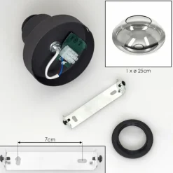 hofstein Mertola Plafonnier Clair, Fumé, 1 lumière