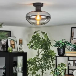 hofstein Mertola Plafonnier Clair, Fumé, 1 lumière