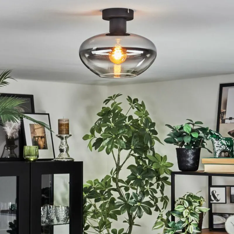 hofstein Mertola Plafonnier Clair, Fumé, 1 lumière