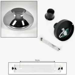 Suspension Verre Fumé-hofstein Mertola Plafonnier Fumé, 1 lumière