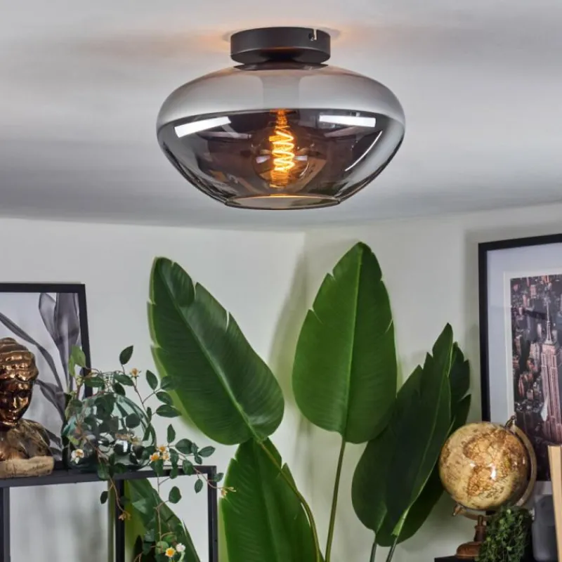 Suspension Verre Fumé-hofstein Mertola Plafonnier Fumé, 1 lumière