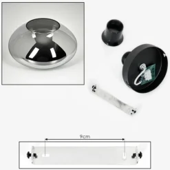 hofstein Mertola Plafonnier Fumé, 1 lumière