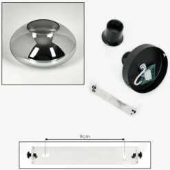 hofstein Mertola Plafonnier Fumé, 1 lumière