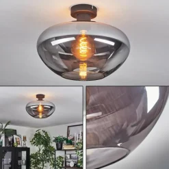 hofstein Mertola Plafonnier Fumé, 1 lumière