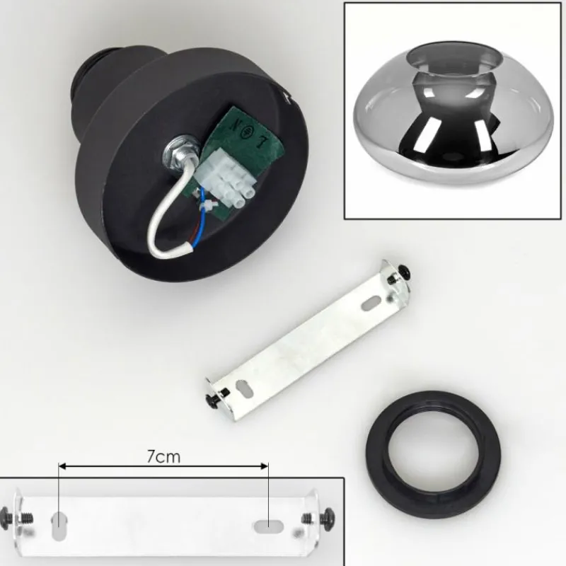 hofstein Mertola Plafonnier Fumé, 1 lumière