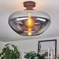 hofstein Mertola Plafonnier Fumé, 1 lumière