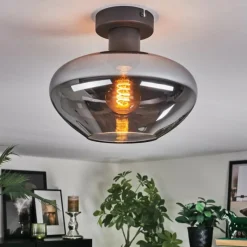 hofstein Mertola Plafonnier Fumé, 1 lumière