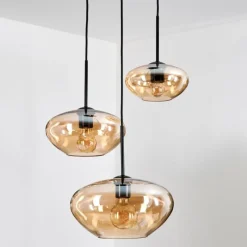 hofstein Mertola Suspension, Boule lumineuse Noir, 5 lumières