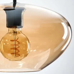 hofstein Mertola Suspension, Boule lumineuse Noir, 3 lumières