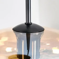 hofstein Mertola Suspension, Boule lumineuse Noir, 3 lumières