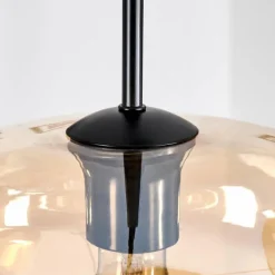 hofstein Mertola Suspension, Boule lumineuse Noir, 3 lumières