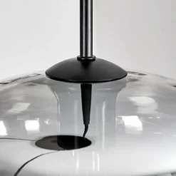 hofstein Mertola Suspension, Boule lumineuse Noir, 3 lumières