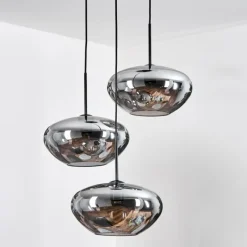 hofstein Mertola Suspension, Boule lumineuse Noir, 3 lumières