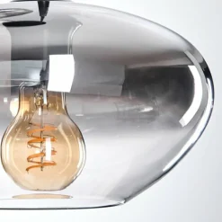 hofstein Mertola Suspension, Boule lumineuse Noir, 3 lumières