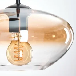 hofstein Mertola Suspension, Boule lumineuse Noir, 3 lumières