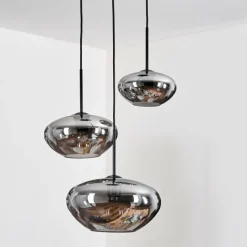 hofstein Mertola Suspension, Boule lumineuse Noir, 3 lumières