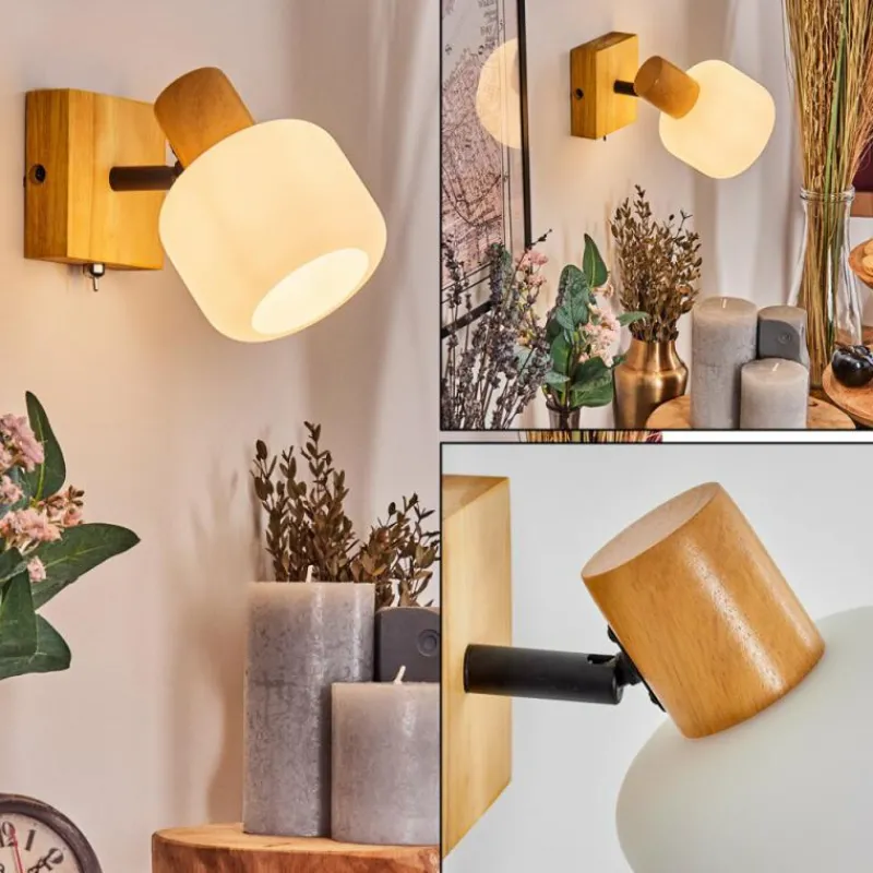 Luminaires Scandinaves-hofstein Miguas Applique murale Chrome, Écru, Noir, 1 lumière