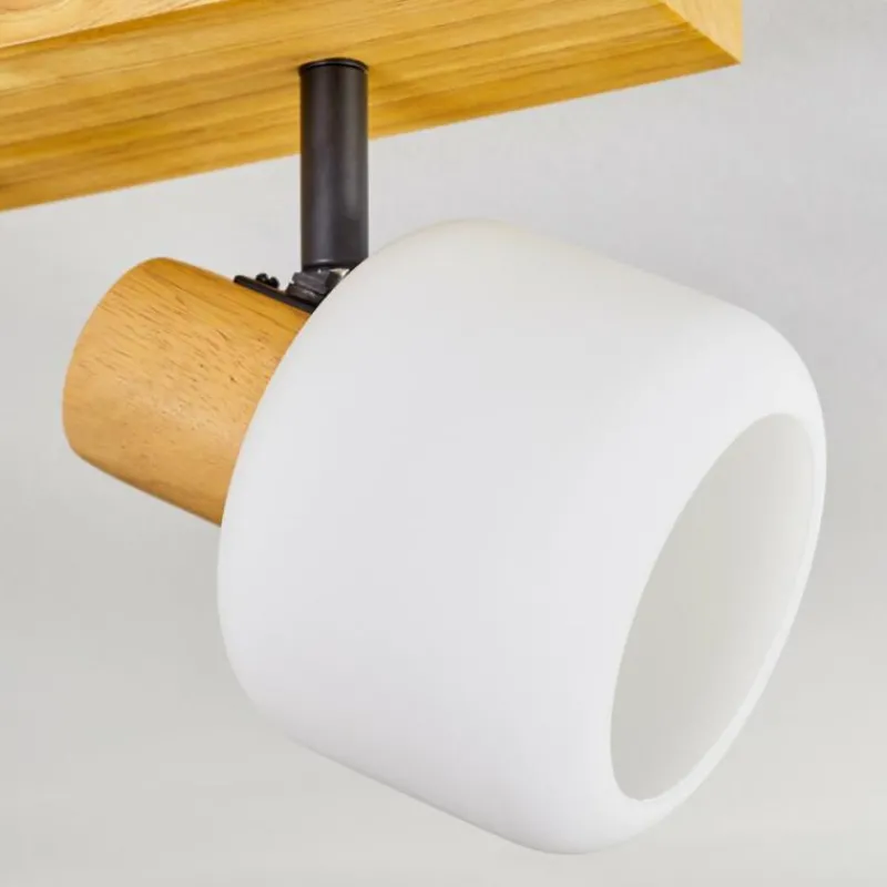 Luminaires Scandinaves-hofstein Miguas Plafonnier Chrome, Écru, Noir, 3 lumières