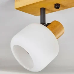 Luminaires Scandinaves-hofstein Miguas Plafonnier Écru, Noir, 2 lumières