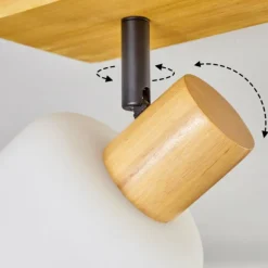 Luminaires Scandinaves-hofstein Miguas Plafonnier Écru, Noir, 4 lumières