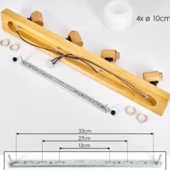 Luminaires Scandinaves-hofstein Miguas Plafonnier Écru, Noir, 4 lumières