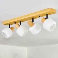 Luminaires Scandinaves-hofstein Miguas Plafonnier Écru, Noir, 4 lumières