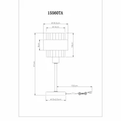 Luminaires Globo Lighting Milley Lampe à poser Noir, 1 lumière