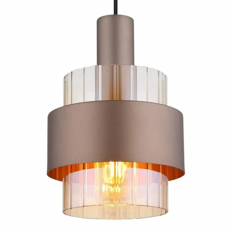 Luminaires Globo Lighting Milley Suspension Noir, 1 lumière