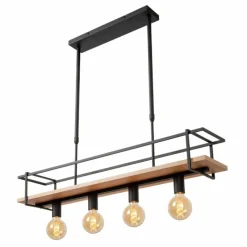 Luminaires Scandinaves-Luminaires Lucide MILONGA Suspension Noir, 4 lumières