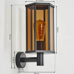 hofstein Monfanim Lampe murale d´extérieur Noir, 1 lumière