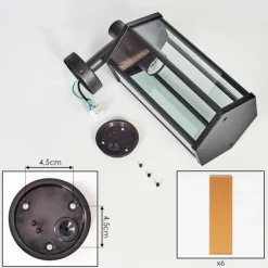 hofstein Monfanim Lampe murale d´extérieur Noir, 1 lumière