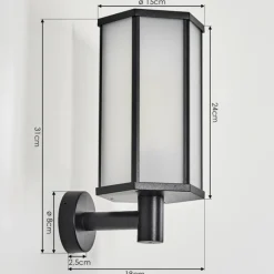 hofstein Monfanim Lampe murale d´extérieur Noir, 1 lumière