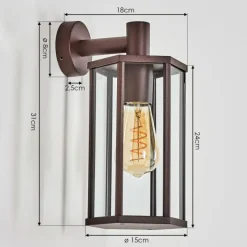 hofstein Monfanim Lampe murale d´extérieur Rouille, 1 lumière