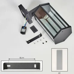 hofstein Monfanim Lampe murale d´extérieur Noir, 1 lumière