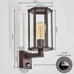 hofstein Monfanim Lampe murale d´extérieur Rouille, 1 lumière