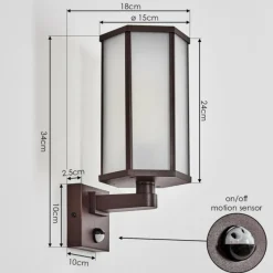 hofstein Monfanim Lampe murale d´extérieur Rouille, 1 lumière
