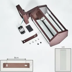 hofstein Monfanim Lampe murale d´extérieur Rouille, 1 lumière