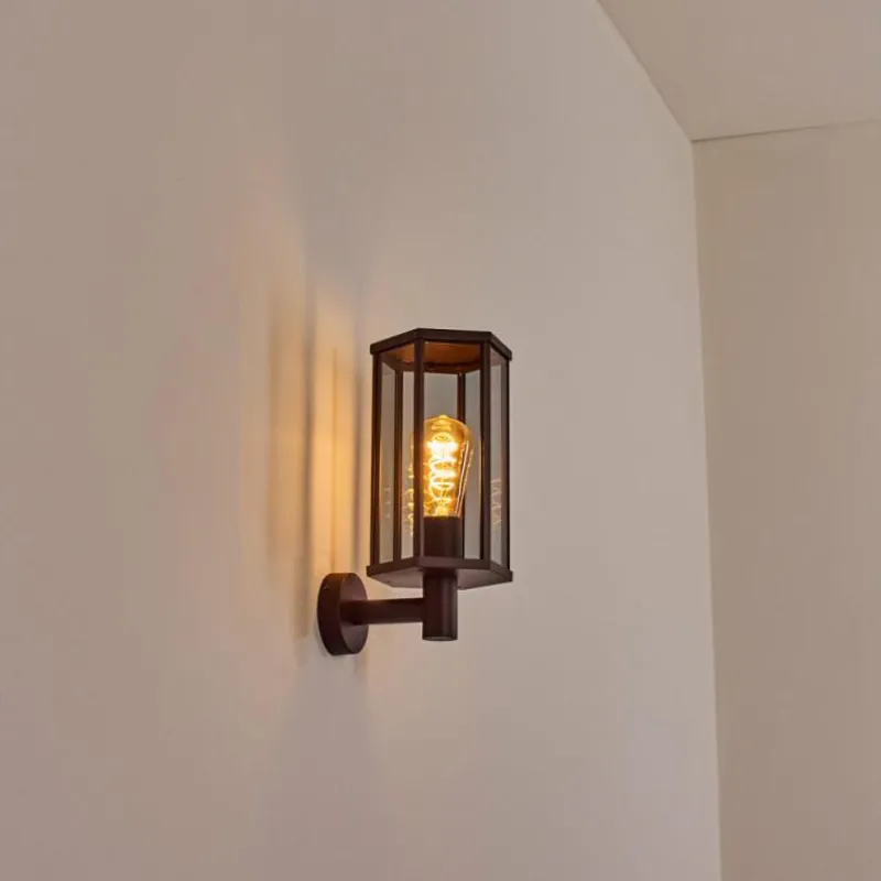 Suspension Verre Fumé-hofstein Monfanim Lampe murale d´extérieur Rouille, 1 lumière