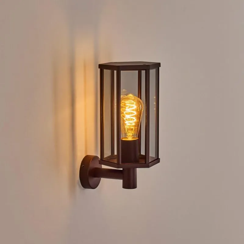 Suspension Verre Fumé-hofstein Monfanim Lampe murale d´extérieur Rouille, 1 lumière