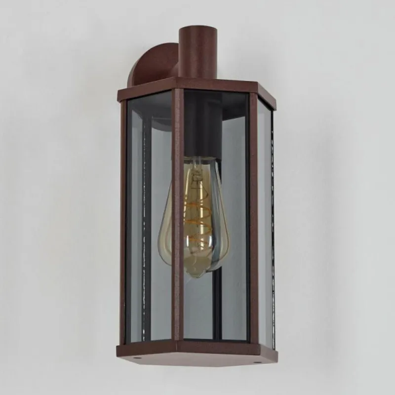 Suspension Verre Fumé-hofstein Monfanim Lampe murale d´extérieur Rouille, 1 lumière