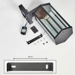 hofstein Monfanim Lampe murale d´extérieur Noir, 1 lumière